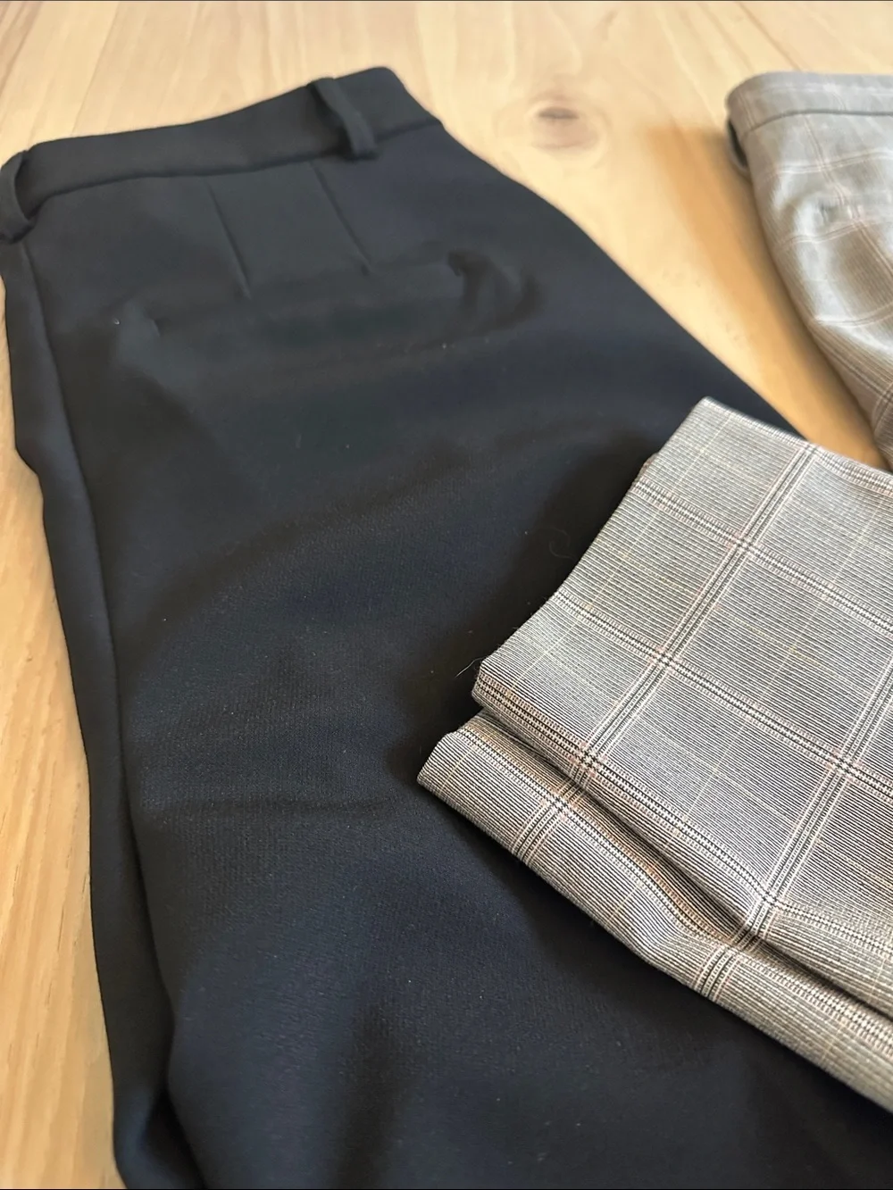 Express 3-Pair Women's Dress Pants — Black & Gray Plaid - Picture 2 of 11